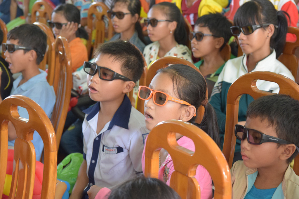 C&aacute;c em thiếu nhi sẽ được xem c&aacute;c b&ocirc; phim hoạt h&igrave;nh th&uacute; vị với hiệu ứng 3D