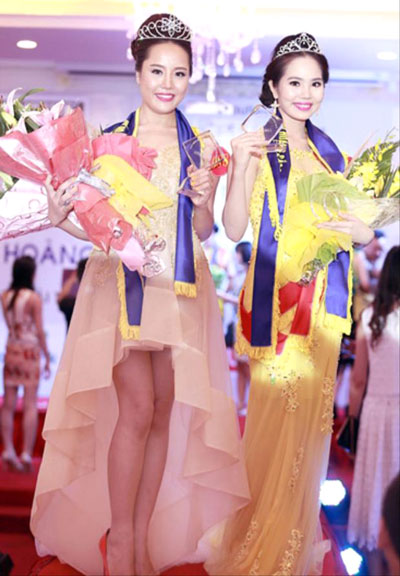 Hai người đẹp đoạt giải cuộc thi Nữ ho&agrave;ng sắc đẹp Việt Nam