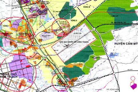 Vị tr&iacute; s&acirc;n bay Long Th&agrave;nh (đồ họa)