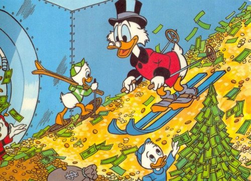 Đến nay, Scrooge McDuck vẫn giữ đồng tiền đầu tiên mà