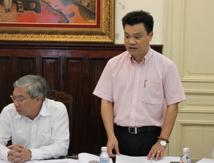 &Ocirc;ng L&ecirc; Kim Th&agrave;nh ph&aacute;t biểu tại cuộc họp 