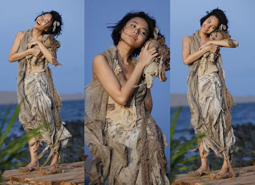 Người đẹp Đinh Ngọc Diệp khiến kh&aacute;n giả t&eacute; ngửa với tạo h&igrave;nh &ldquo;c&aacute;i bang&rdquo; trong phim &ldquo;Lửa Phật&rdquo;.