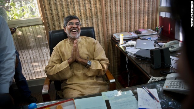 &Ocirc;ng Kailash Satyarthi, người Ấn Độ, 60 tuổi với sự nghiệp chống b&oacute;c lột trẻ em