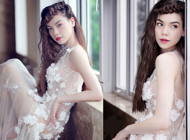 Hồ Ngọc H&agrave; chia sẻ rằng v&igrave; đ&atilde; rất nhiều lần chụp ảnh v&aacute;y cưới n&ecirc;n đối với c&ocirc;, đ&aacute;m cưới kh&ocirc;ng quan trọng. Quan trọng nhất vẫn l&agrave; hạnh ph&uacute;c b&ecirc;n tổ ấm b&eacute; nhỏ.