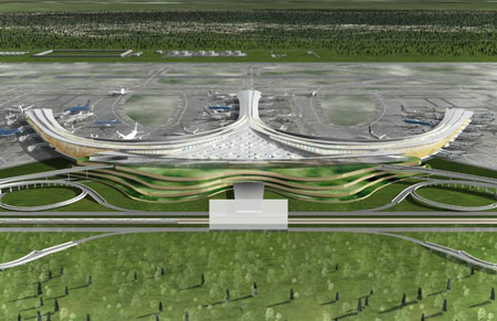 Phối cảnh nh&agrave; ga h&agrave;nh kh&aacute;ch CHK quốc tế Long Th&agrave;nh