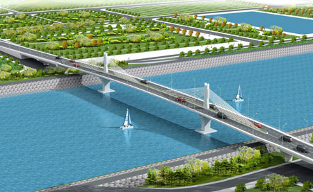 Cầu vượt s&ocirc;ng Tr&agrave; L&yacute; khi ho&agrave;n th&agrave;nh sẽ trở th&agrave;nh một c&ocirc;ng tr&igrave;nh mỹ thuật t&ocirc; điểm vẻ đẹp kh&ocirc;ng gian kiến tr&uacute;c TP Th&aacute;i B&igrave;nh