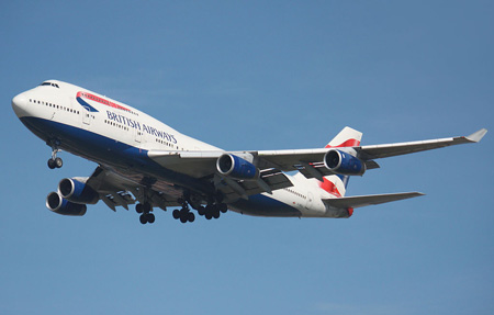 Boeing 747-400 thuộc h&atilde;ng British Airways, đ&acirc;y l&agrave; h&atilde;ng sử dụng kiểu m&aacute;y bay n&agrave;y nhiều nhất