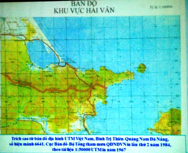 Bản đồ Hải V&acirc;n chỉ r&otilde; mũi Cửa Khẻm nơi dự &aacute;n triển khai thuộc địa giới tỉnh Thừa Thi&ecirc;n &ndash; Huế