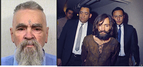T&ecirc;n Charles Manson hiện tại (tr&aacute;i) v&agrave; xưa (phải)