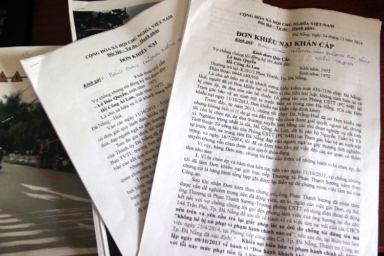 Đơn khiếu nại khẩn cấp của vợ chồng b&agrave; Lan gửi B&aacute;o Giao th&ocirc;ng