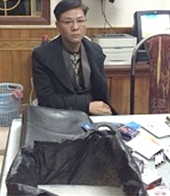 Đối tượng Nguyễn Thế Sơn v&agrave; tang vật