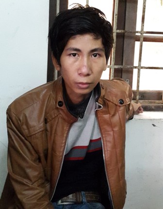 Đối tượng Quang tại cơ quan công an