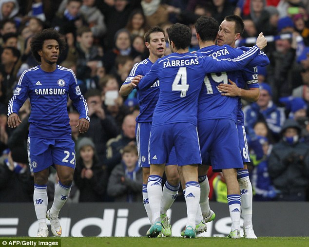 Chelsea đ&aacute;nh bại West Ham để giữ vững ng&ocirc;i đầu bảng