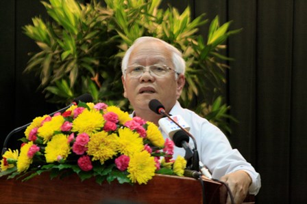 Chủ tịch UBND TPHCM Lê Hồng Quân phát biểu tại cuộc họp