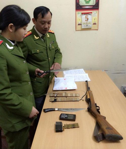 Tang vật vụ &aacute;n bị lực lượng C&ocirc;ng an Thanh H&oacute;a thu giữ