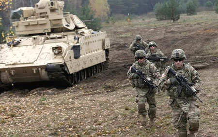 Qu&acirc;n đội Mỹ tập trận tại căn cứ qu&acirc;n sự Adazi, Latvia