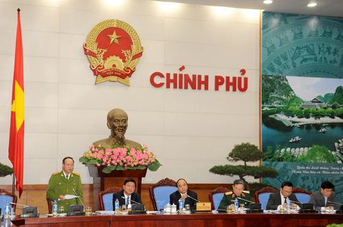 Thượng tướng L&ecirc; Qu&yacute; Vương - Thứ trưởng Bộ C&ocirc;ng an ph&aacute;t biểu tại hội nghị 