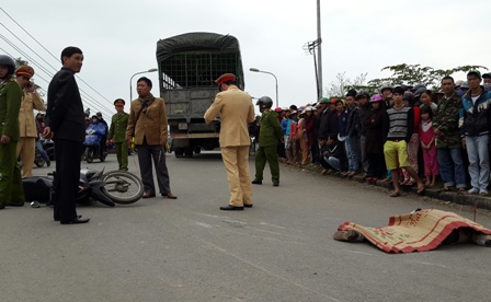 Hi&ecirc;̣n trường vụ tai nạn