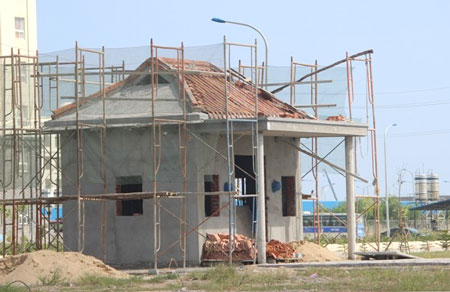 C&ocirc;ng tr&igrave;nh x&acirc;y dựng miếu thờ trong Dự &aacute;n Formosa