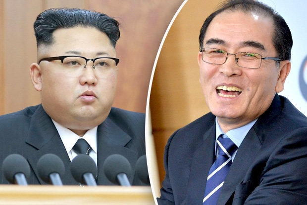 KIm-Jong-un-and-North-Korean-defector-Thae-Yong-Ho