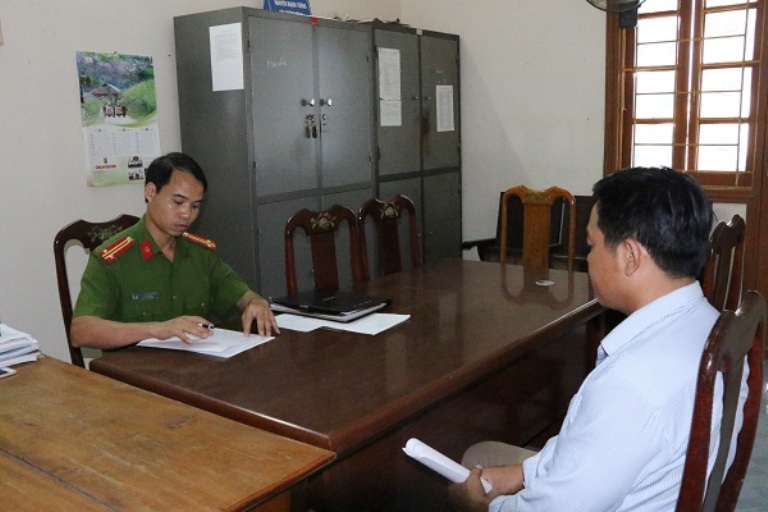 B&ugrave;i Thanh Hiền tại cơ quan điều tra