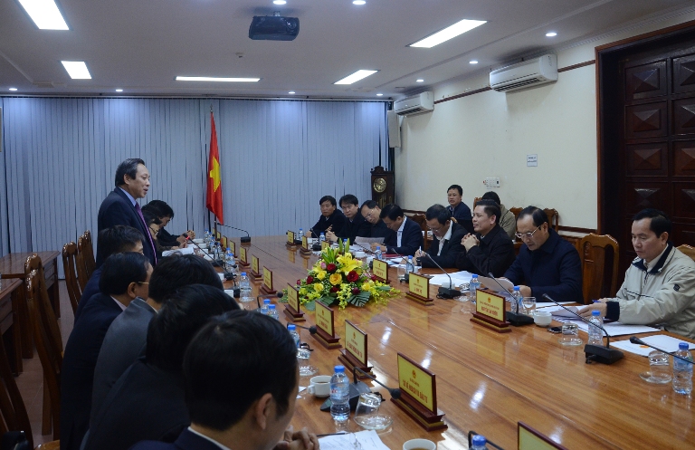 To&agrave;n cảnh buổi l&agrave;m việc giữa Bộ GTVT v&agrave; tỉnh Quảng