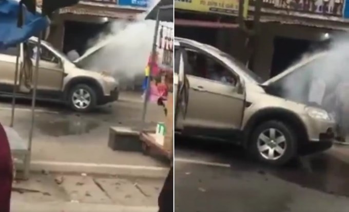 &ocirc; t&ocirc; bốc ch&aacute;y