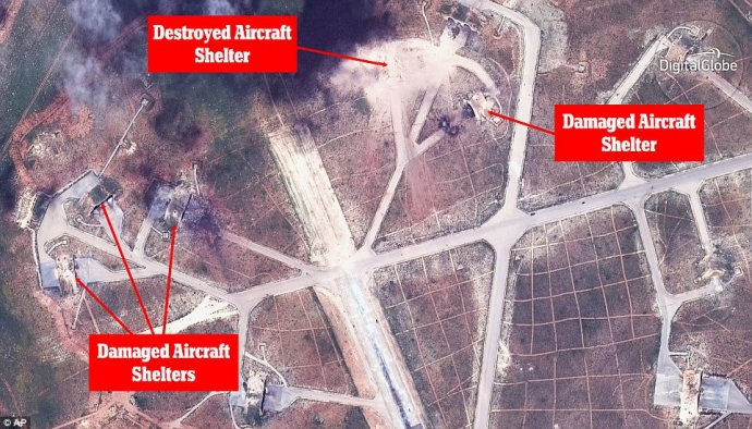 cac mục tieu syria bị tan cong