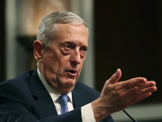 Bộ trưởng Quốc ph&ograve;ng Mỹ Jim Mattis