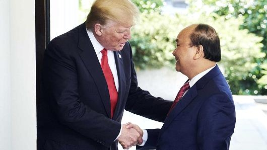 Tổng thống Mỹ Donald Trump tiếp đ&oacute;n Thủ tướng Việt