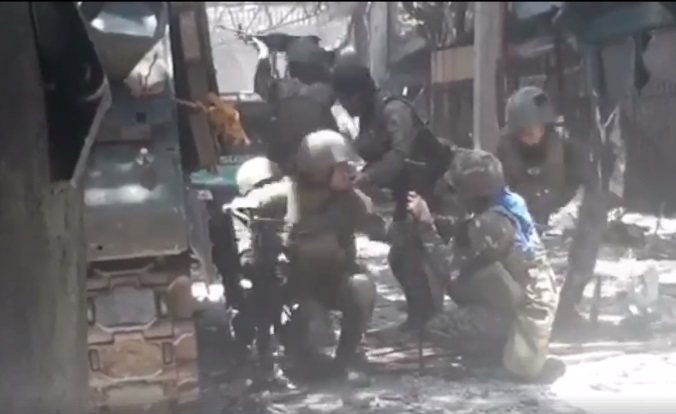 Hiện trường một cuộc đấu s&uacute;ng ở Marawi