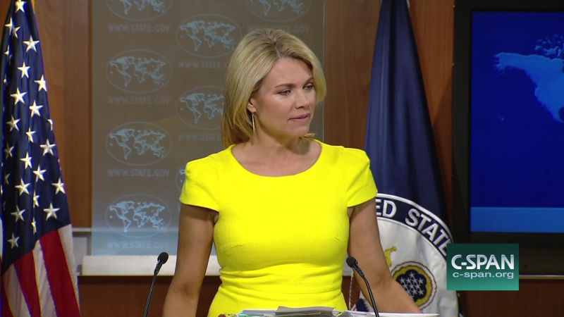 Người ph&aacute;t ng&ocirc;n Bộ Ngoại giao Mỹ Heather Nauert