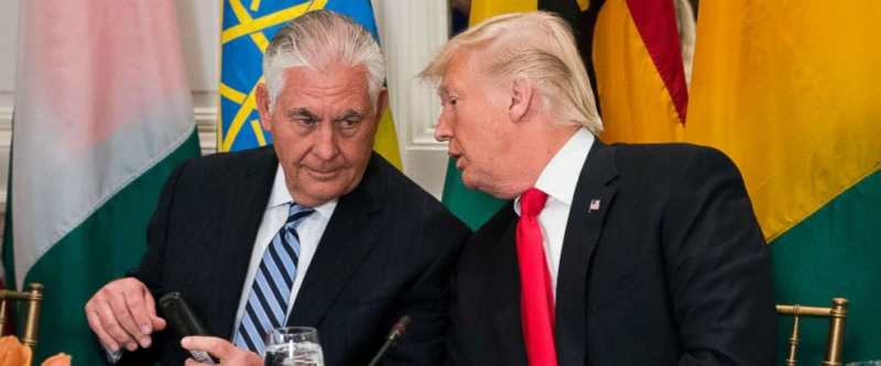 Tổng thống Mỹ Donald Trump v&agrave; Ngoại trưởng Rex Til