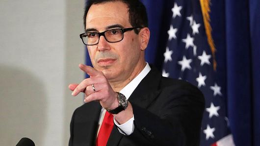 Bộ trưởng T&agrave;i ch&iacute;nh Mỹ Steven Mnuchin