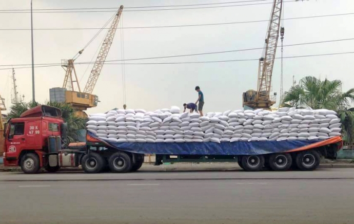 Chất h&agrave;ng ngay tại cổng cảng Nam Ninh, Hải Ph&ograve;ng