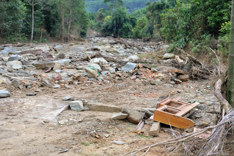 Một điểm sạt lở n&uacute;i