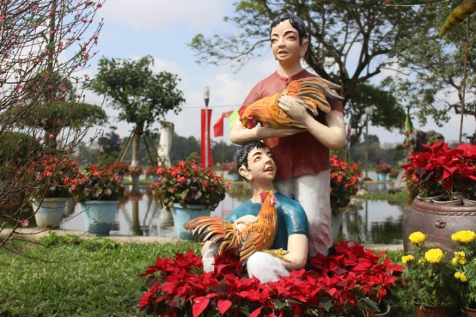 Ga- trong- gay- tren- dun- rom- tai- hoi- Xuan- co