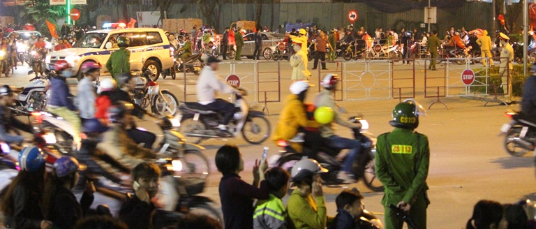 Sau- chien- thang- U23- Viet- Nam- CSGT- Hue- vat-