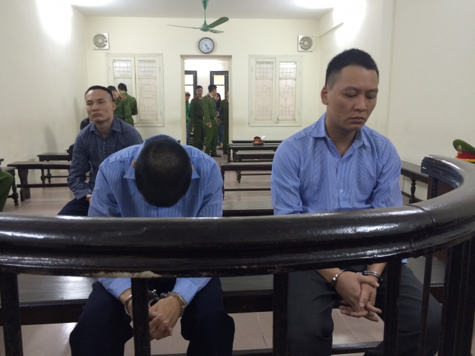 Bị c&aacute;o Trương Ho&agrave;i Nam v&agrave; Nguyễn Ngọc To&agrave;n tại To&agrave;