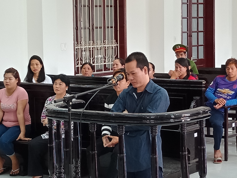 Bị c&aacute;o Huỳnh Thanh Trung tại phi&ecirc;n t&ograve;a x&eacute;t xử