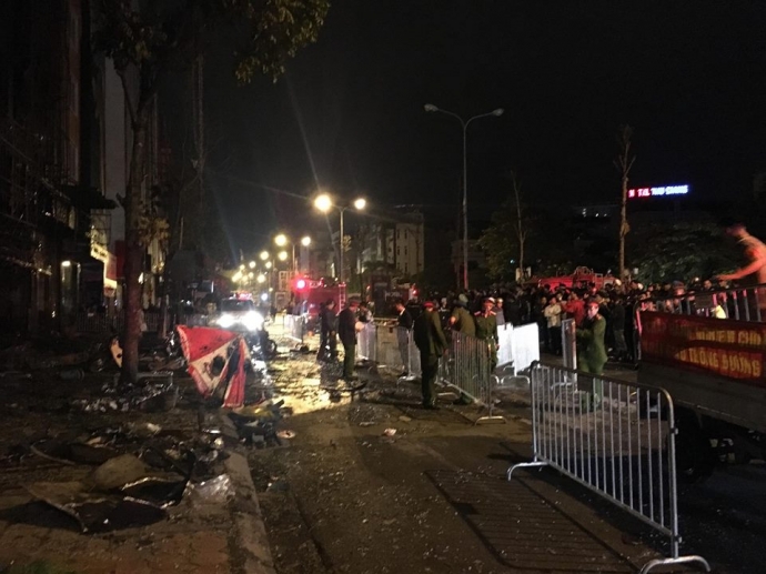 rao chan hien truong vu chay Tran Thai tong