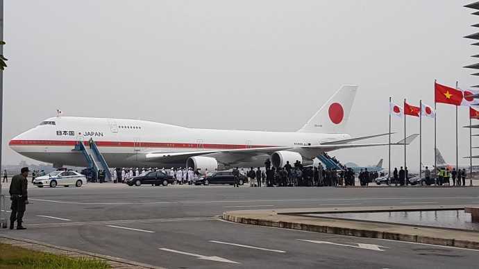 may bay cho Nhat Hoang toi ha noi