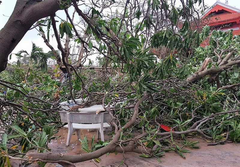 bang vu&ocirc;ng sau b&atilde;o tại Trường Sa