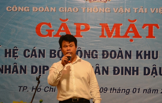 Đỗ Nga Việt, Chủ tịch C&ocirc;ng đo&agrave;n GTVT VN ph&aacute;t biểu 