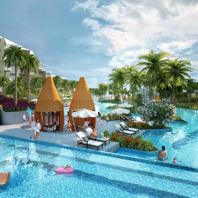 M&ocirc; h&igrave;nh bể bơi tại Condotel Residences Phu Quoc