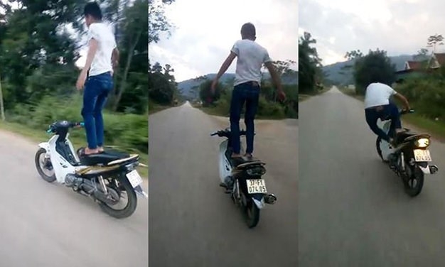 Triệu tập nam thanh ni&ecirc;n trong clip đứng tr&ecirc;n y&ecirc;n 