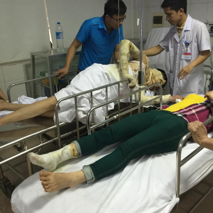 c&aacute;c nạn nh&acirc;n được điều trị tại BV 115