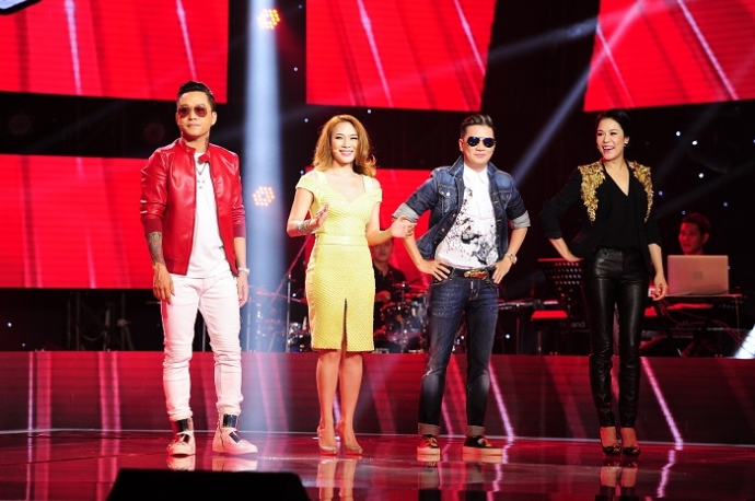 Bộ tứ HLV Giọng h&aacute;t việt 2015