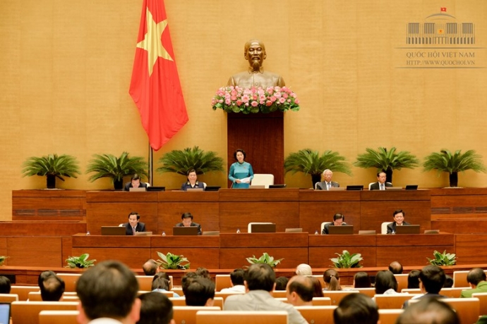 Chủ tịch QH Nguyễn Thị Kim Ngân điều hành