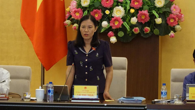 Chủ nhiệm Uỷ ban Tư pháp Lê Thị Nga